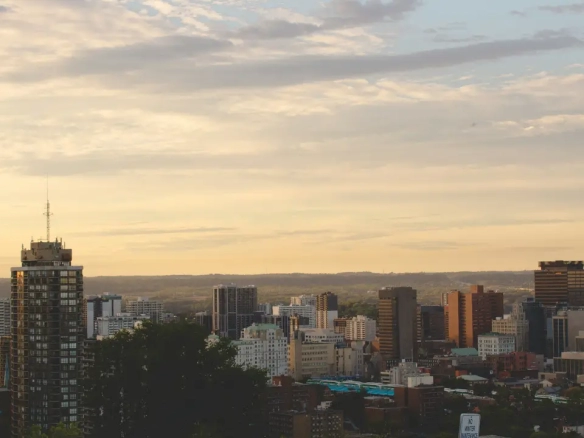 An image of downtown Hamilton located in Ontario, Canada.