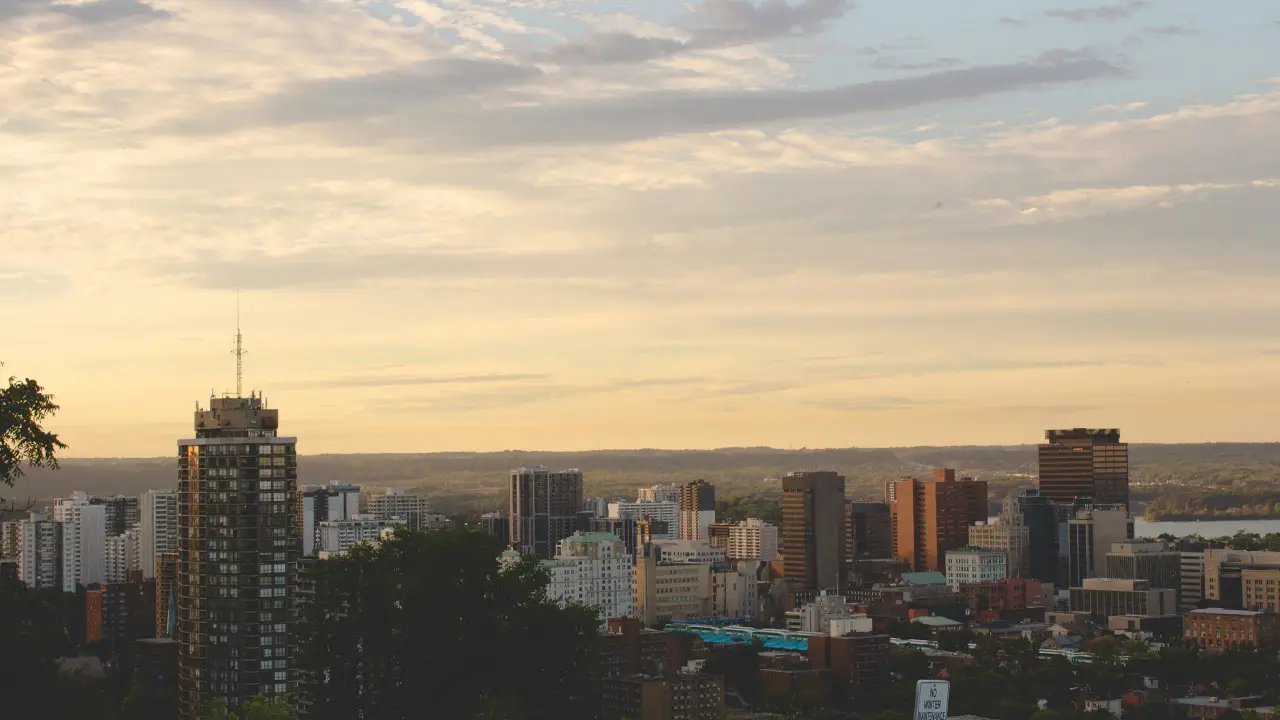An image of downtown Hamilton located in Ontario, Canada.