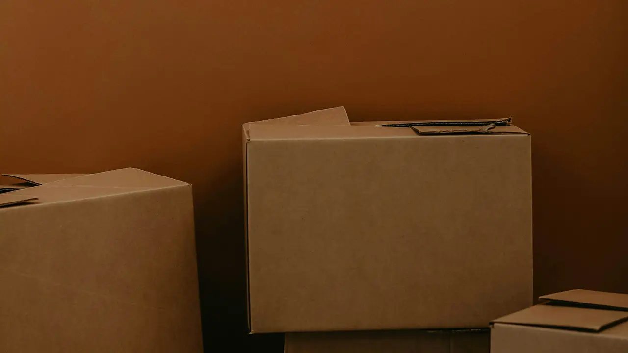 An image of moving boxes moving to Hamilton from Burlington.